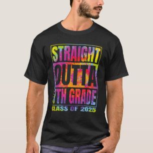 Straight Outta 7e Grade Afstuderen 2025 Klasse SEV T-shirt
