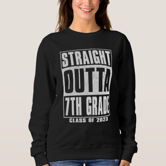 Straight Outta 7th Grade Kids Boys Graduation 2023 Trui (Voorkant)