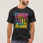 Straight Outta 8e klas Groot Kinder Afstuderen Str T-shirt (Voorkant)