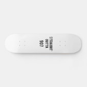Straight Outta 907 Skateboard Deck - Zwarte tekst (Horizontaal)