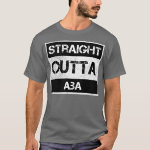 Straight Outta Aba Nigeria Vintage Noodlijdende So T-shirt