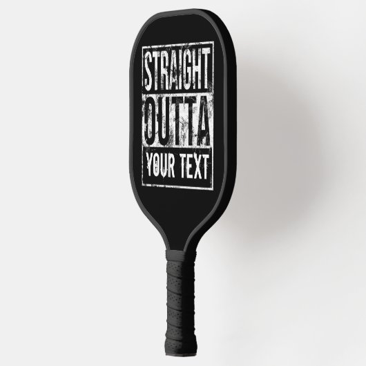 Straight Outta - Add Jouw tekst Funny 1980s Custom Pickleball Paddle (Links)