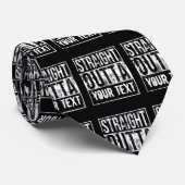 Straight Outta - Add Jouw tekst Funny 1980s Custom Stropdas (Opgerold)