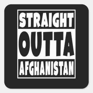 Straight Outta Afghanistan Vierkante Sticker