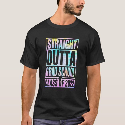 Straight Outta Afstudeerder School Great Afstudere T-shirt (Voorkant)