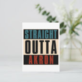 Straight Outta Akron Ohio OH Briefkaart (Staand voorkant)