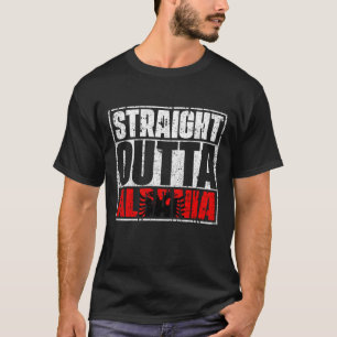 Straight Outta Albanië Flag T-shirt