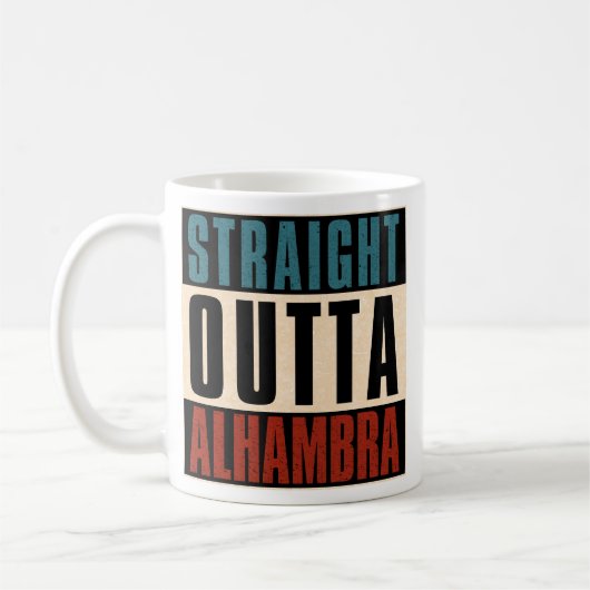 Straight Outta Alhambra Californië Koffiemok (Links)