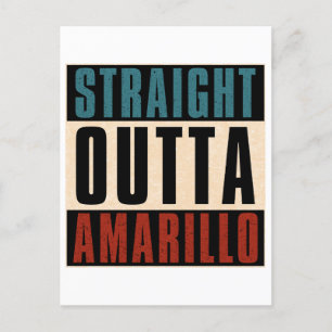 Straight Outta Amarillo Texas TX Briefkaart