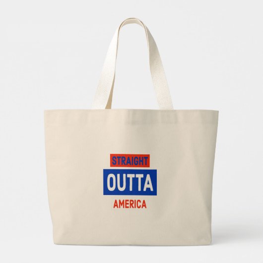 Straight Outta America Grote Tote Bag (Achterkant)