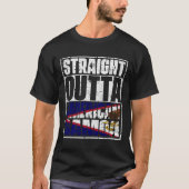 Straight Outta american samoa Flag T-shirt (Voorkant)