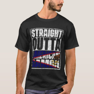 Straight Outta american samoa Flag T-shirt