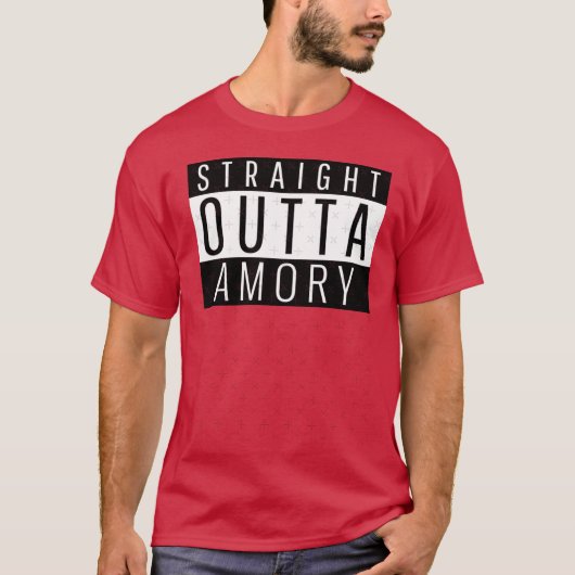 Straight Outta Amory Mississippi Amory MS T-shirt (Voorkant)