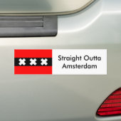 Straight Outta Amsterdam bumpersticker (Op auto)