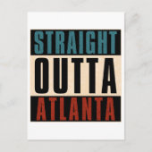 Straight Outta Atlanta Georgia GA Briefkaart (Voorkant)