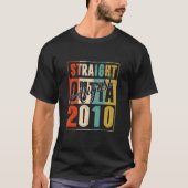 Straight Outta Augustus 2010 Retro 12 Jaar Oud 12 T-shirt (Voorkant)