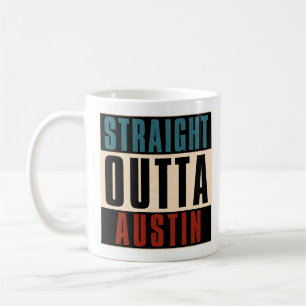 Straight Outta Austin Texas TX Verenigde Staten Koffiemok