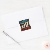 Straight Outta Baltimore Maryland, MD Vierkante Sticker (Envelop)