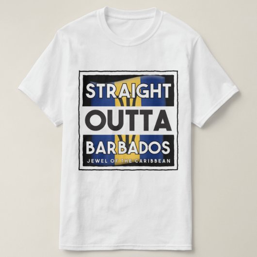 Straight Outta Barbados T-shirt (Design voorkant)