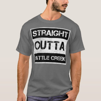 Straight Outta Battle Creek stad Michigan Vintage T-shirt