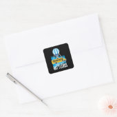 Straight Outta Battlebus Parody Vierkante Sticker (Envelop)