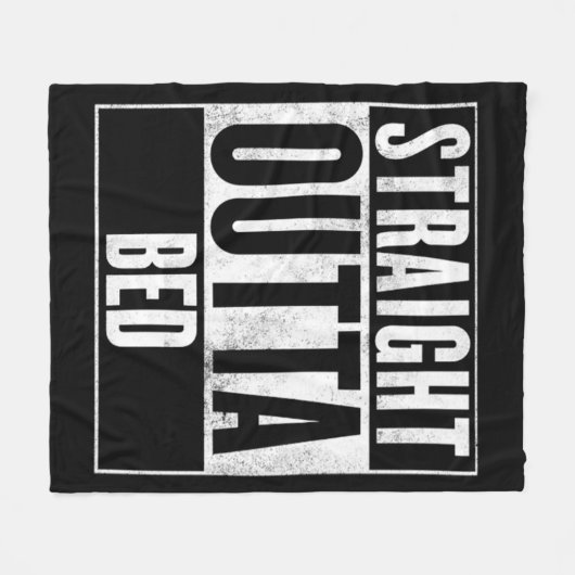 Straight Outta Bed Deken (Voorkant (Horizontaal))