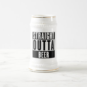 Straight Outta Beer 22 oz Beer Stein Bierpul