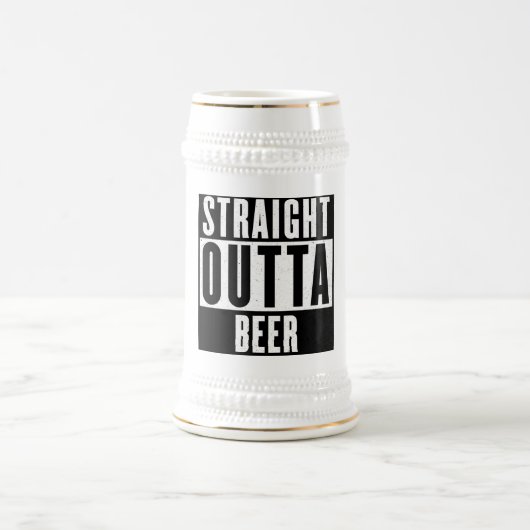 Straight Outta Beer 22 oz Beer Stein Bierpul (Center)