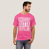 Straight Outta Berlin Hiphop Rap Muziek T-shirt (Voorkant volledig)