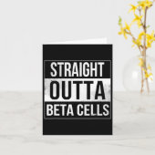 Straight Outta Bèta Cellen Diabetes Awareness Kaart (Gele Bloem)