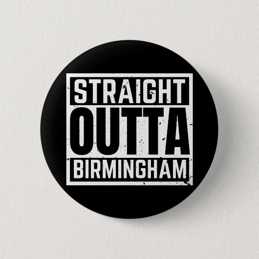 Straight Outta Birmingham Ronde Button 5,7 Cm (Voorkant)