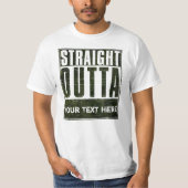 Straight Outta (blanco) T-shirt (Voorkant)