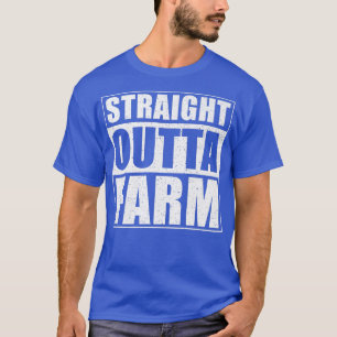 Straight Outta Boerderij grappig Boerderij Farmer T-shirt