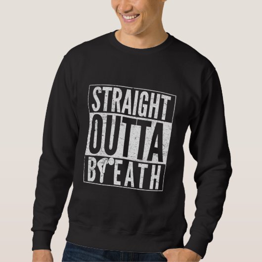 Straight Outta Breath Running Jokes For Runner Trui (Voorkant)