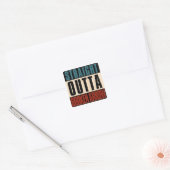 Straight Outta Broken Arrow Oklahoma OK Vierkante Sticker (Envelop)