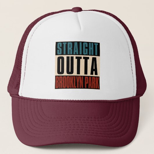 Straight Outta Brooklyn Park Minnesota MN Trucker Pet (Voorkant)