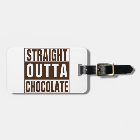 Straight Outta Brown Chocolate Bagagelabel (Voorkant horizontaal)