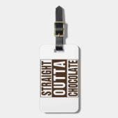 Straight Outta Brown Chocolate Bagagelabel (Voorkant verticaal)