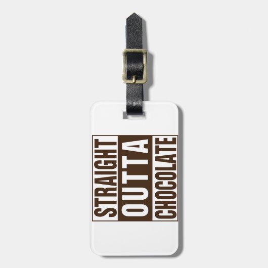 Straight Outta Brown Chocolate Bagagelabel (Voorkant verticaal)