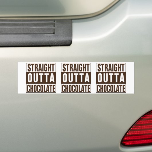 Straight Outta Brown Chocolate Bumpersticker (Op auto)