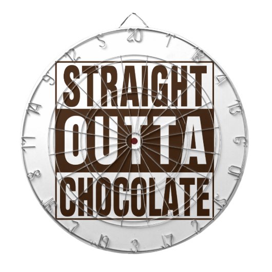 Straight Outta Brown Chocolate Dartbord (Voorkant)