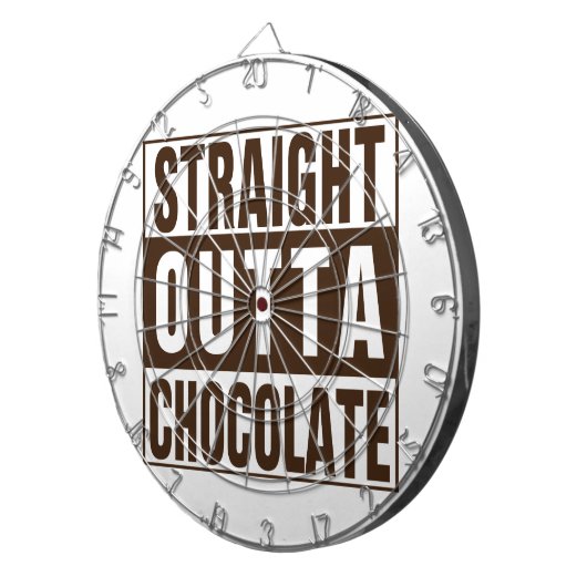 Straight Outta Brown Chocolate Dartbord (Voorkant Rechts)