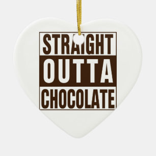 Straight Outta Brown Chocolate Keramisch Ornament
