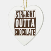 Straight Outta Brown Chocolate Keramisch Ornament (Links)