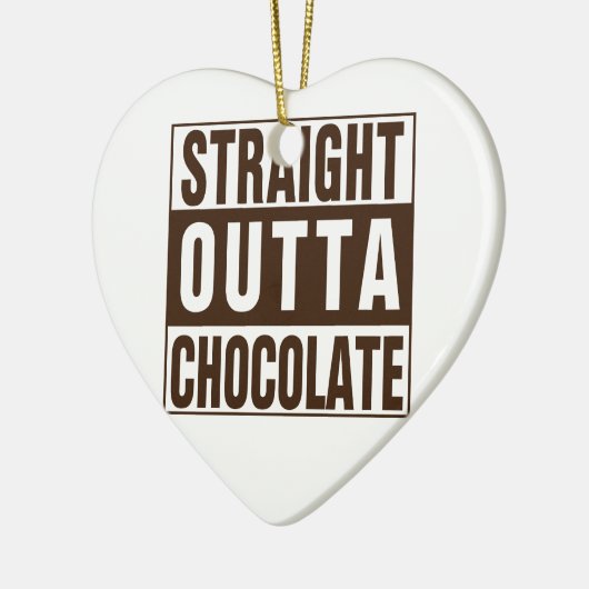 Straight Outta Brown Chocolate Keramisch Ornament (Links)