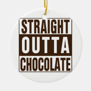 Straight Outta Brown Chocolate Keramisch Ornament