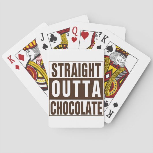 Straight Outta Brown Chocolate Speelkaarten (Achterkant)