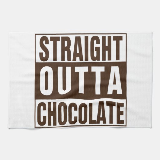 Straight Outta Brown Chocolate Theedoek (Horizontaal)