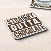 Straight Outta Bruine Chocolade Drankjes Onderzetter (Linkerzijde)