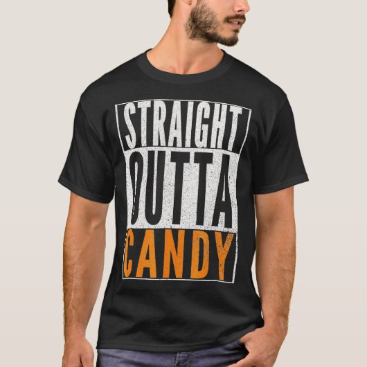 STRAIGHT OUTTA CANDY Trick or Treat Halloween T-shirt (Voorkant)